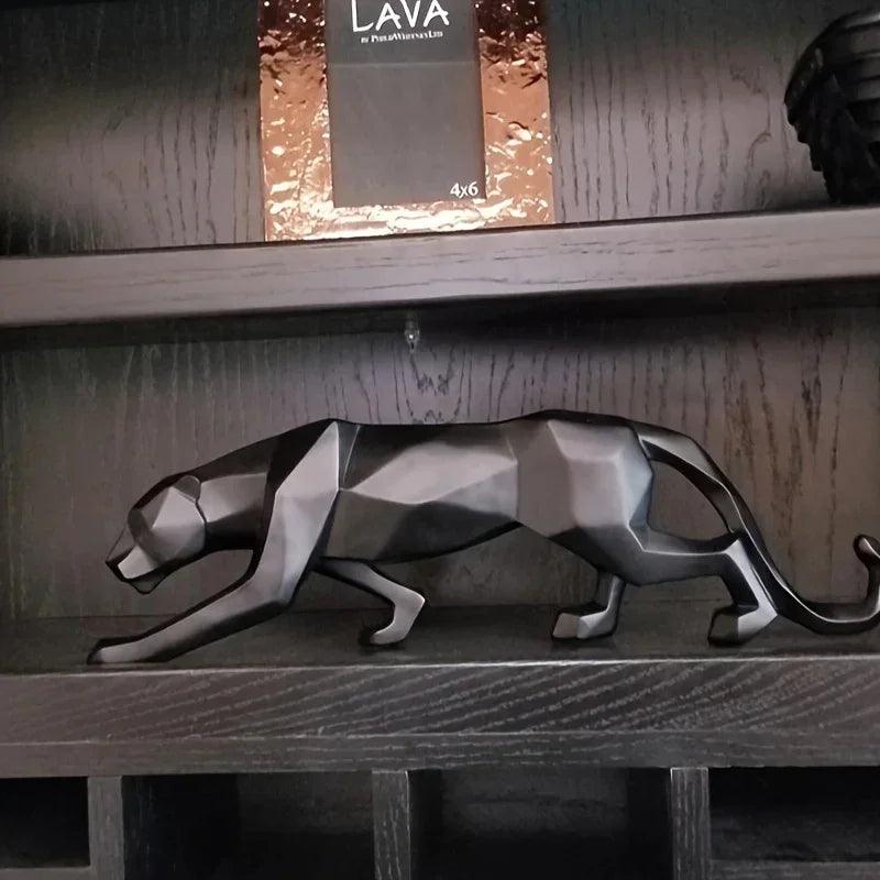 Leopard Sculpture - Handcrafted Modern Abstract Large