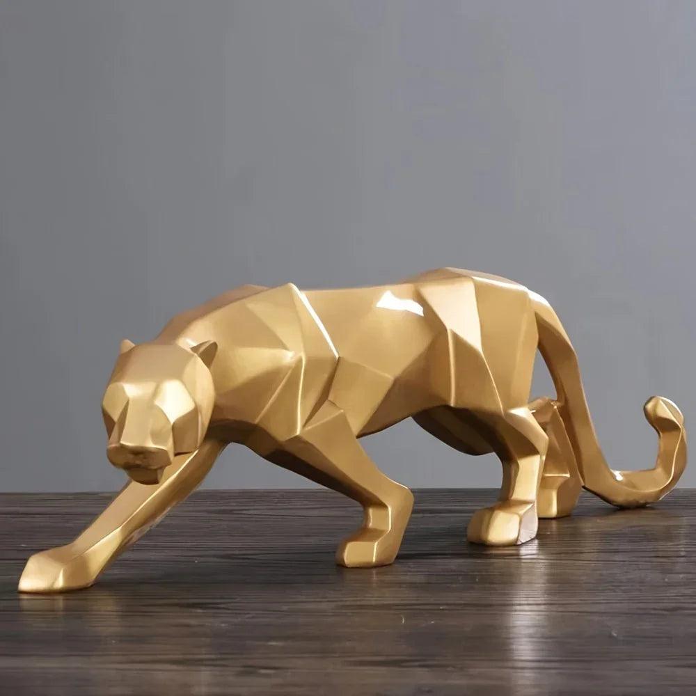 Leopard Sculpture - Handcrafted Modern Abstract Large