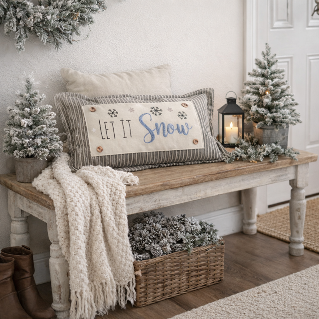 PILLOW ONLY (with fluffy insert): Galvinized Charcoal/Cream Farm Stripes: RECTANGLE CREAM/ DARK CHARCOALSTRIPES PILLOW (with insert)