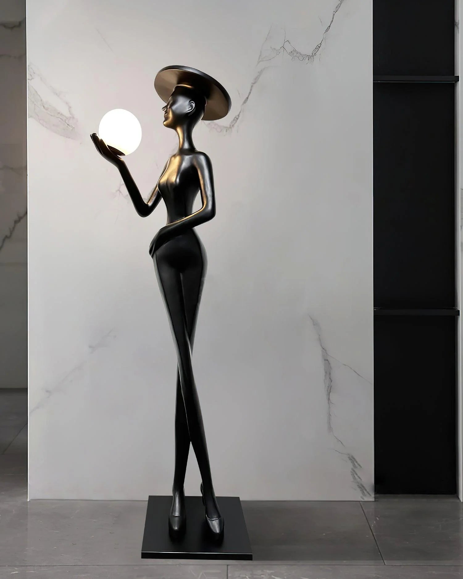 Lexa Sculpture Figure Floor Lamp
