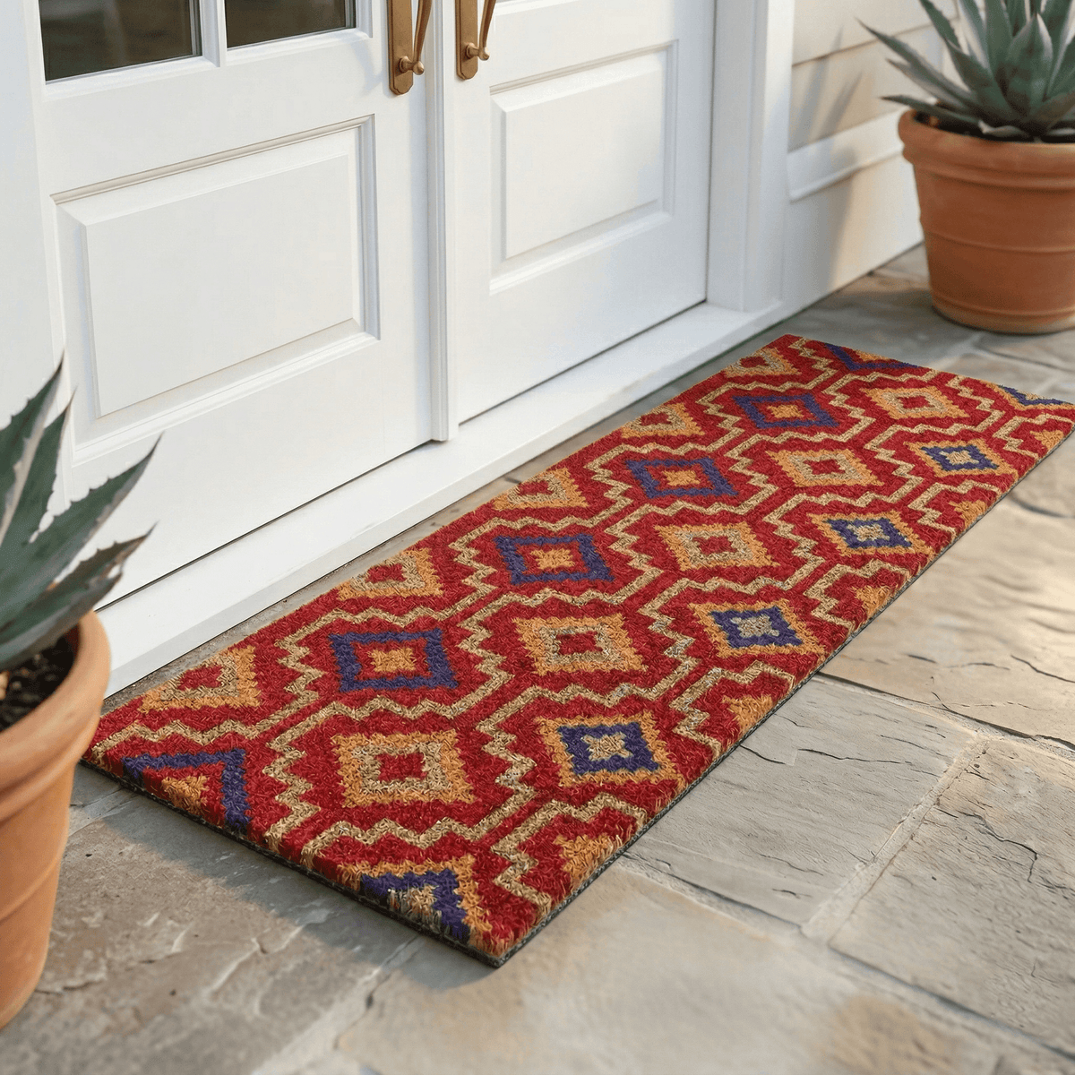 Lhasa Kilim - Red Coir Doormat