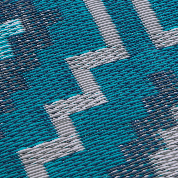 Lhasa - Teal Outdoor Rug for Patio FINAL SALE
