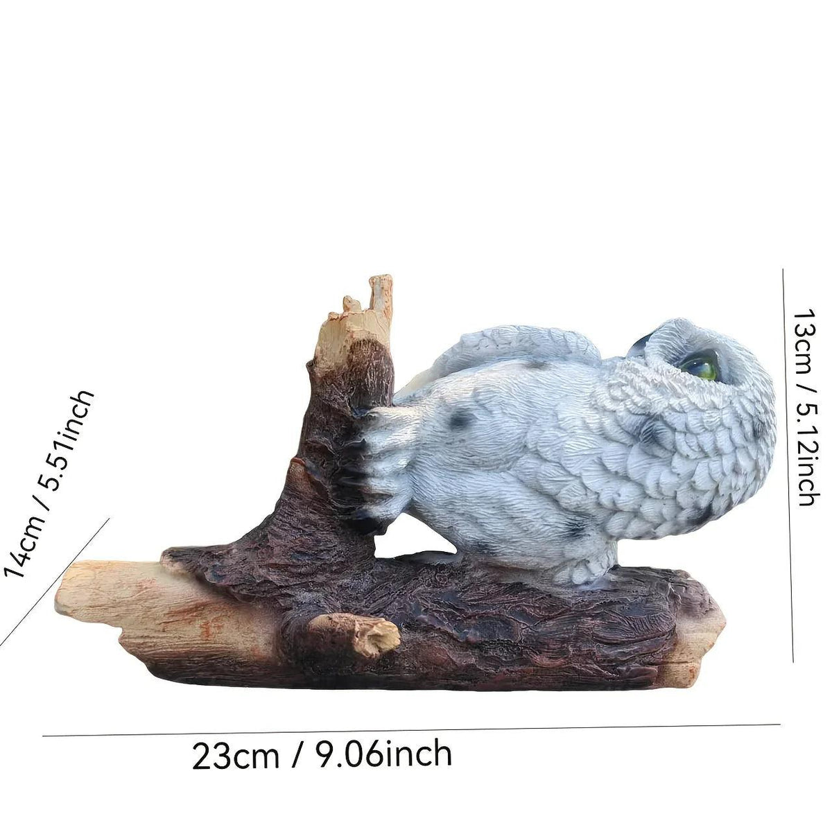 Lifelike Owl Statue Tree and Wall Decor for Garden and Home