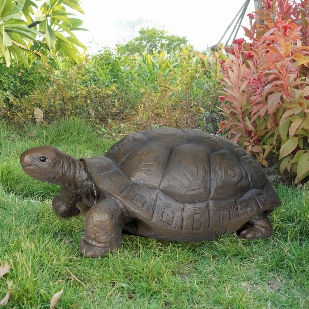 Concrete Turtle Garden Statue Giant 29 Inch Long
