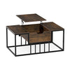 Lift Top Coffee Table Modern Center Table with Hidden Storage Compartment-Rusitc Brown - Rustic Brown