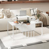 Lift Top Coffee Table Modern Center Table with Hidden Storage Compartment-White