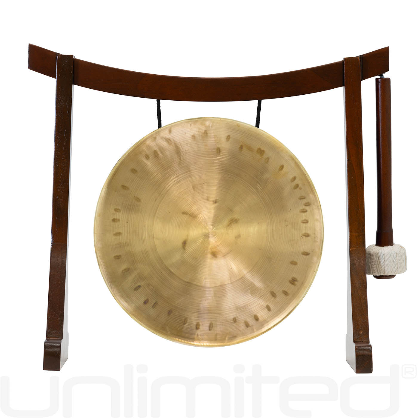 6” to 7” Gongs on Lifting Buddha Stand - Brown