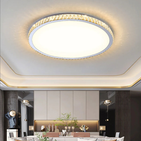 Light Luxury Round Crystal Ceiling Lamp