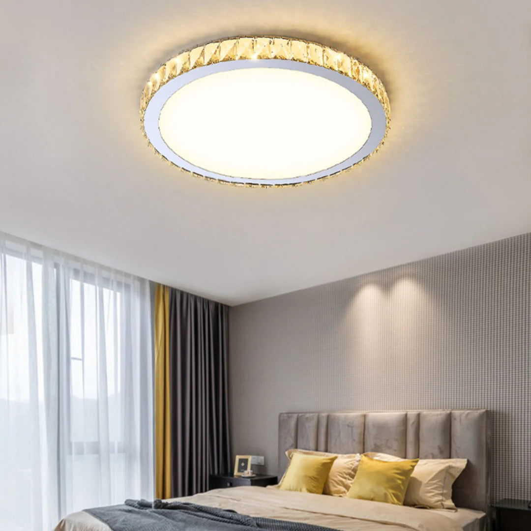 Light Luxury Round Crystal Ceiling Lamp