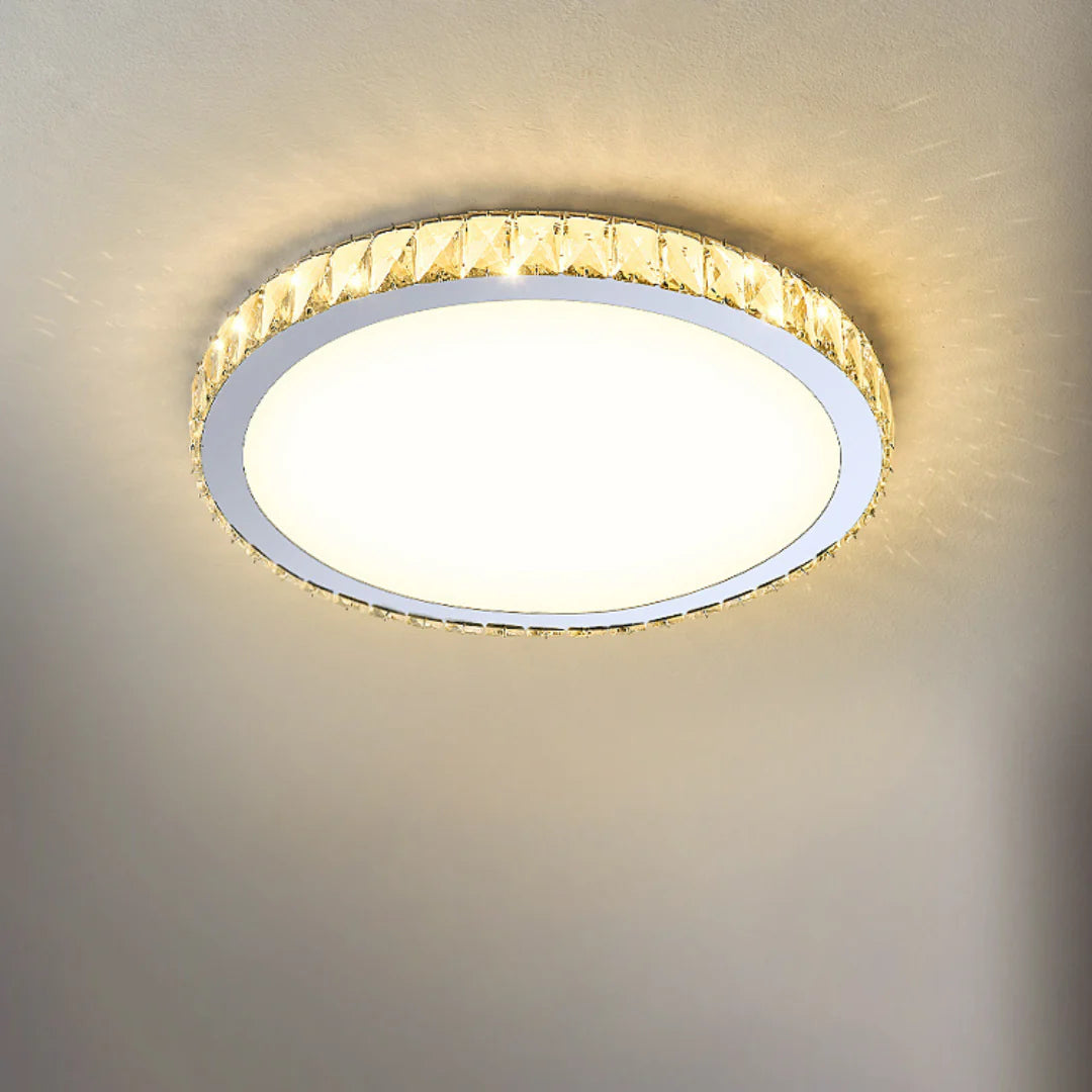 Light Luxury Round Crystal Ceiling Lamp