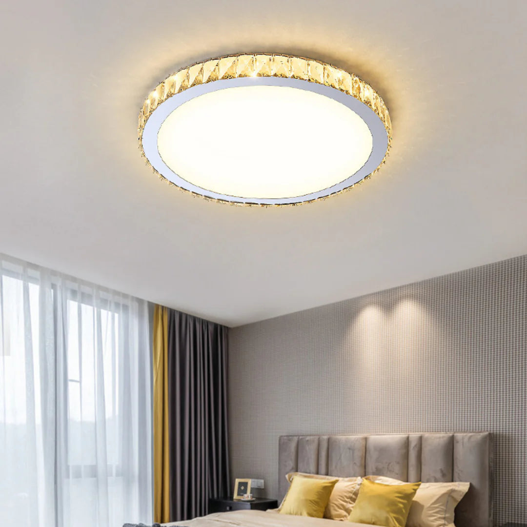 Light Luxury Round Crystal Ceiling Lamp