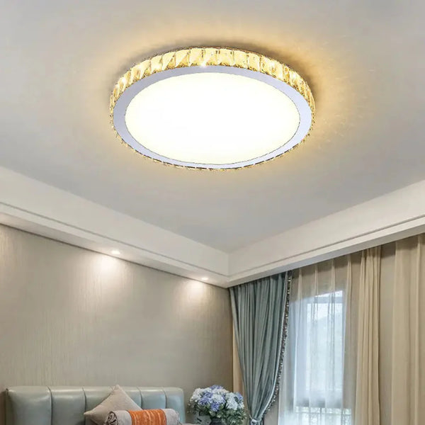 Light Luxury Round Crystal Ceiling Lamp