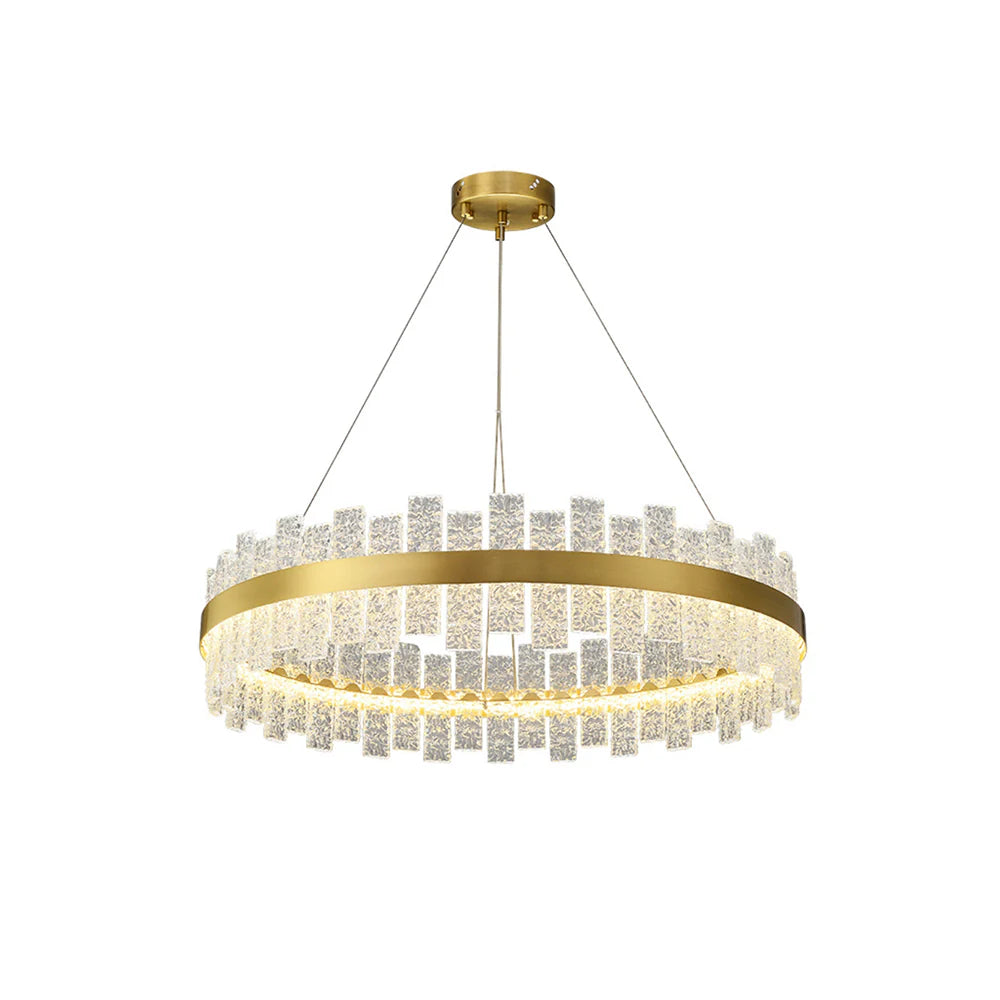 Light Luxury Round Glass Chandelier