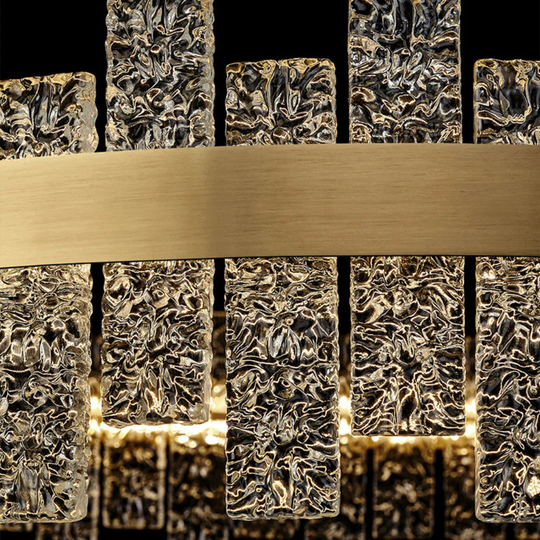 Light Luxury Round Glass Chandelier