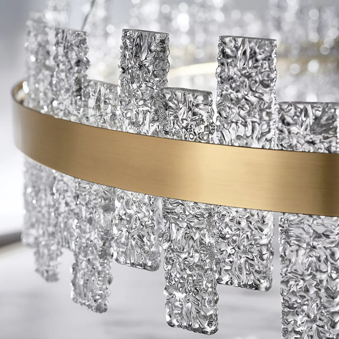 Light Luxury Round Glass Chandelier