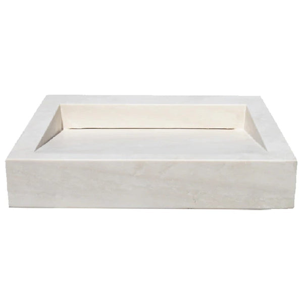 Limestone Rectangular Hidden Drain Sink Honed (W)18