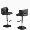 Set of 2 Modern PU Upholstered Swivel Barstools