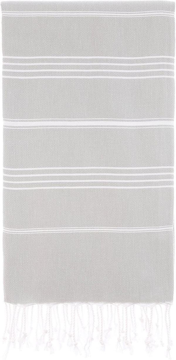 Monaco Turkish Cotton Hand Towel – Lightweight Quick Dry Bathroom, Kitchen & Travel Towel, Luxury Organic Turkish Towel