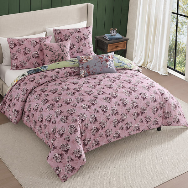 Bebejan Lilac Cascade 5 Piece Reversible Comforter Set