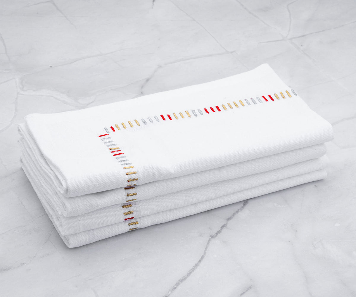 Custom Embroidery Wedding Cloth Napkins for Table Decor