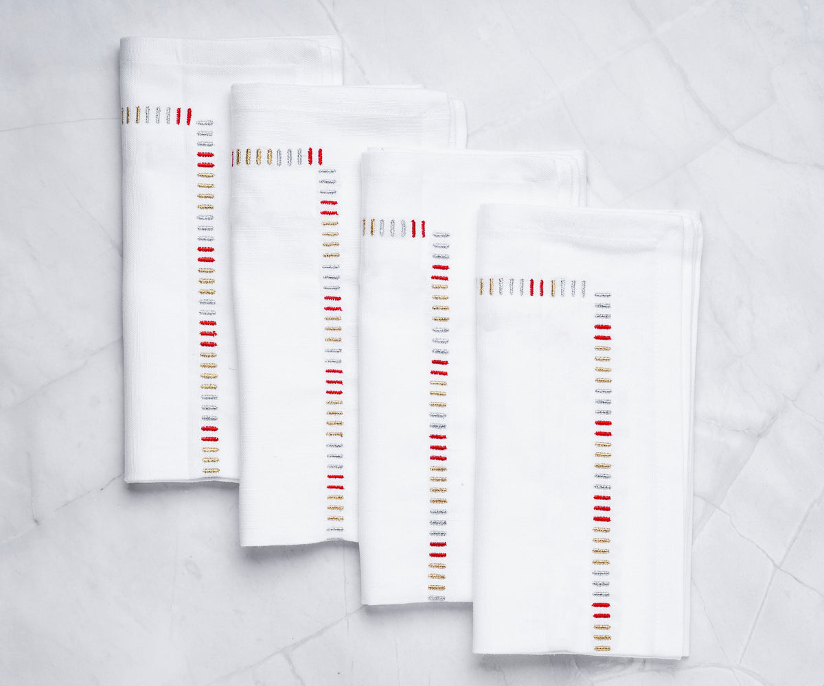 Custom Embroidery Wedding Cloth Napkins for Table Decor