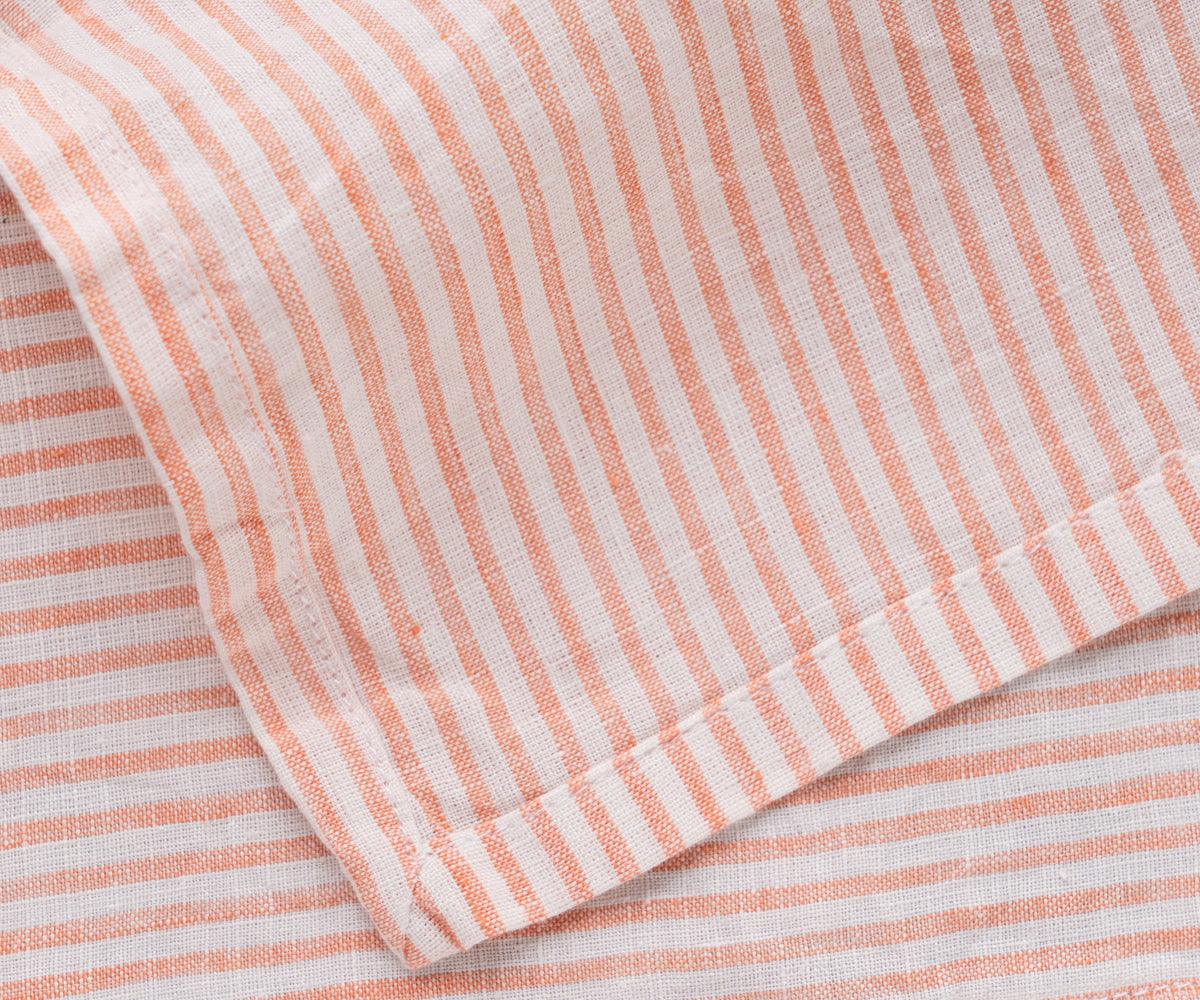 Orange Ticking Stripe Napkins