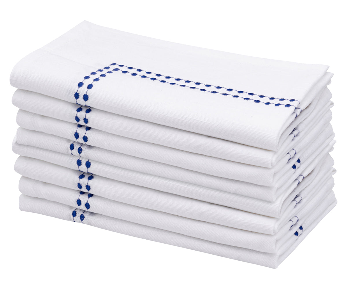 White Dinner Napkins - Pearl Napkins