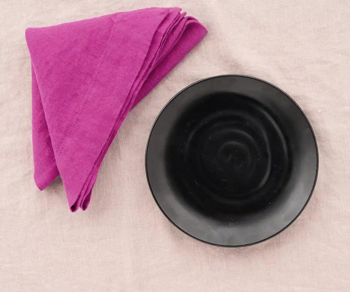 Pink Linen Napkins Set of 4