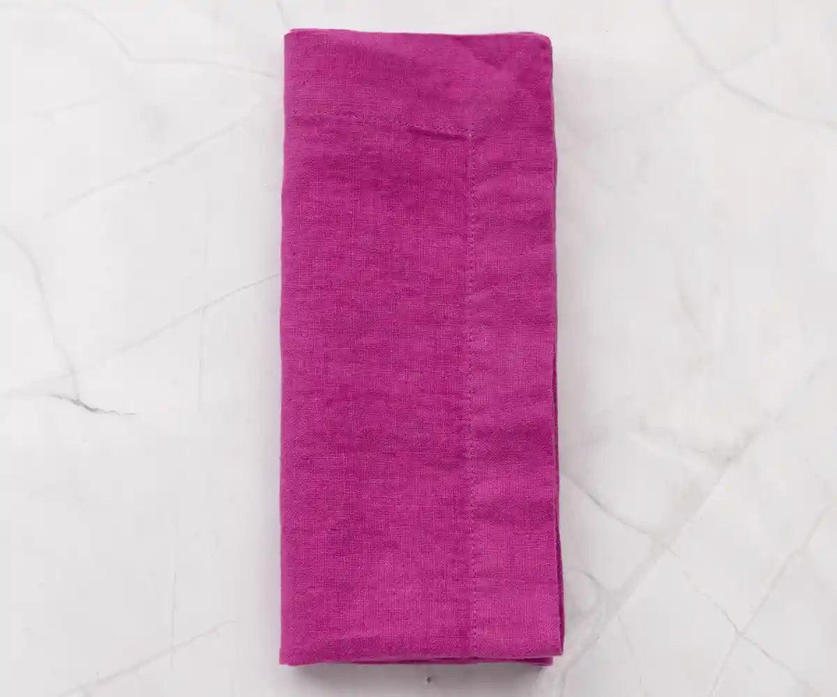 Pink Linen Napkins Set of 4