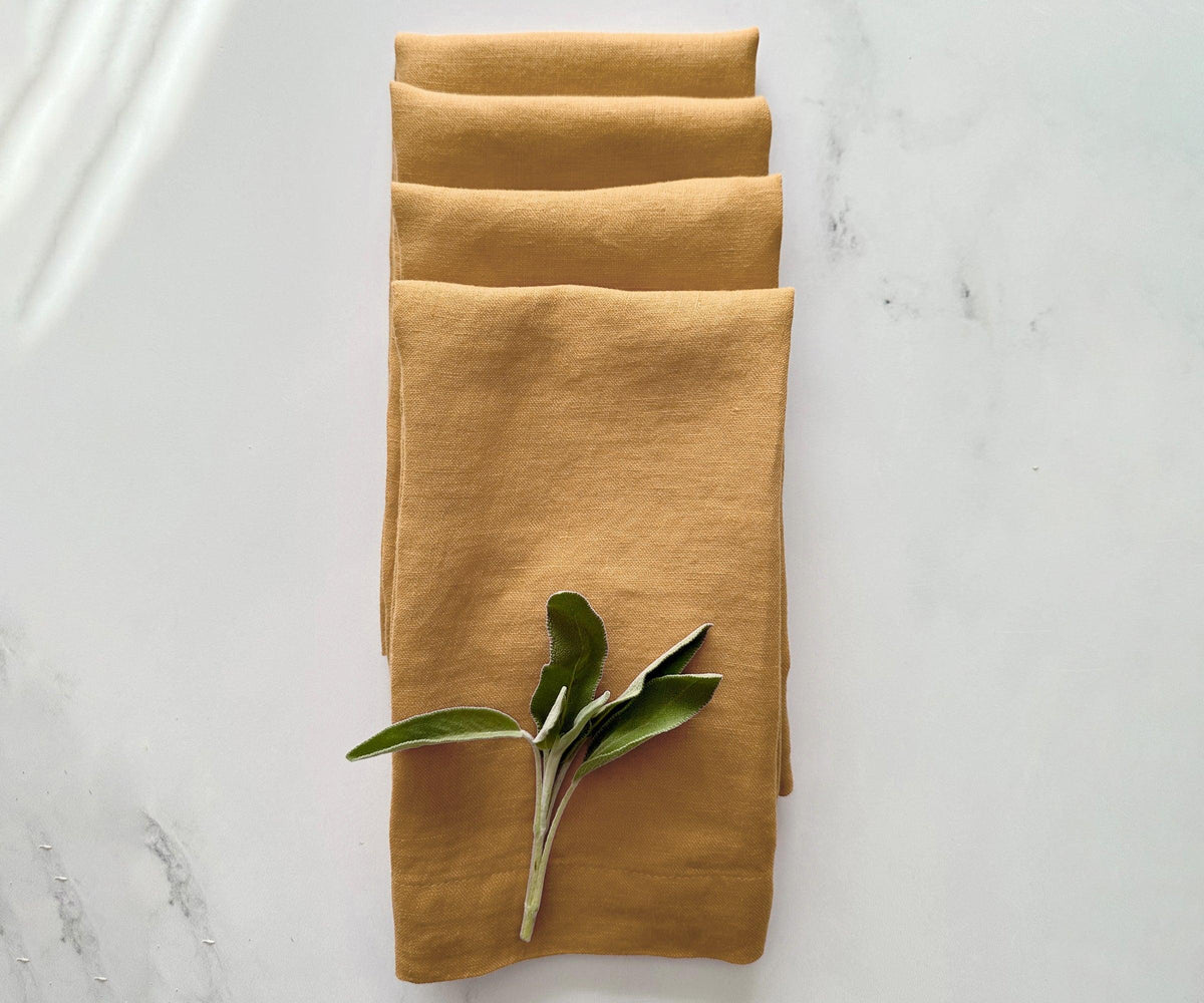 Ochre Linen Napkins