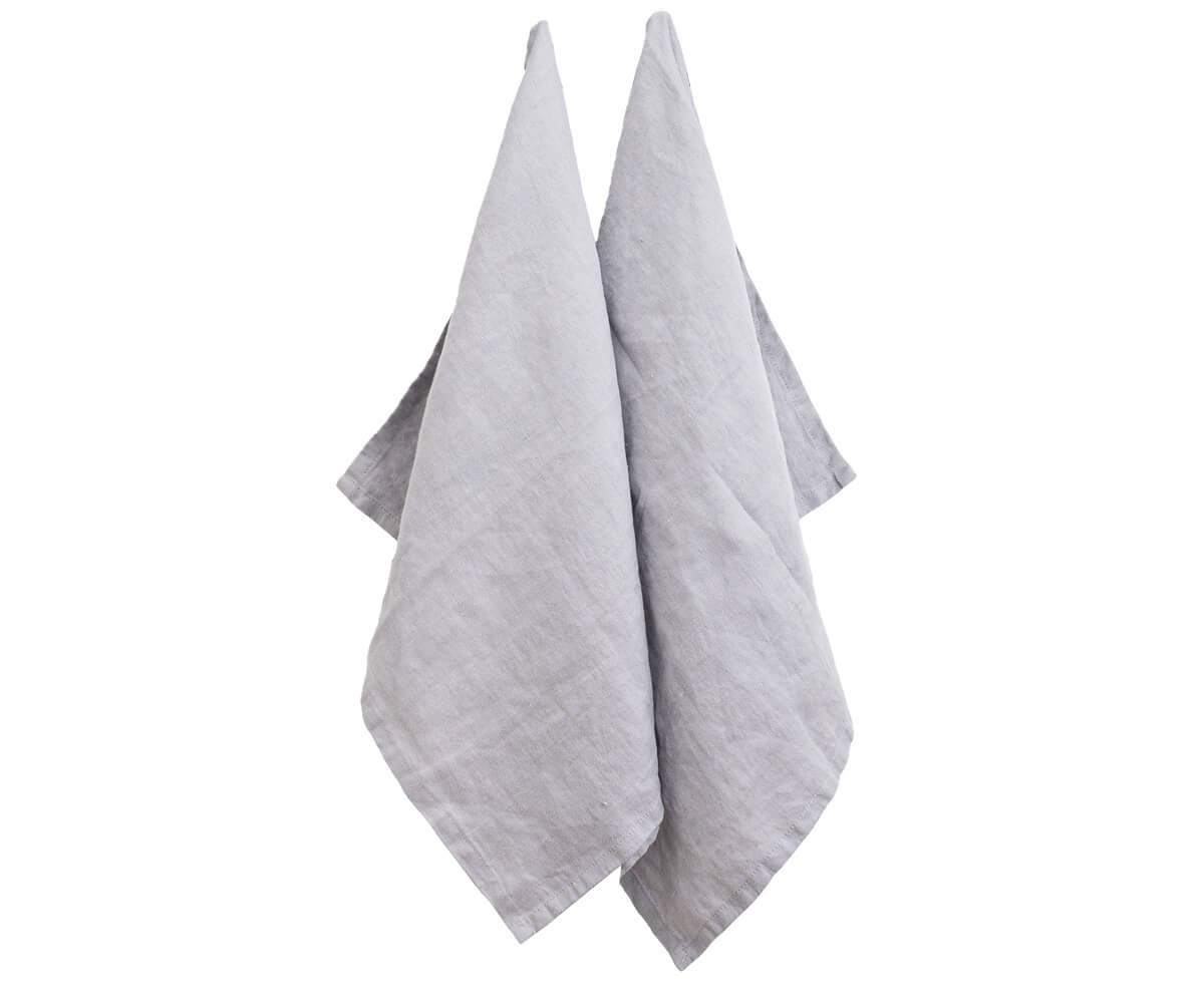 Magenta Pink Linen Dish Towels