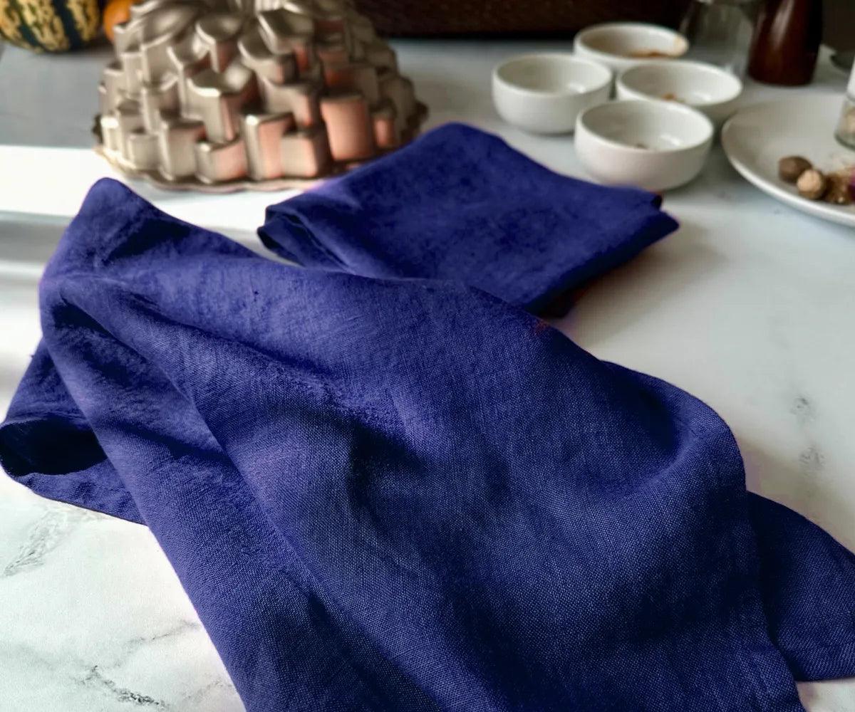 Magenta Pink Linen Dish Towels