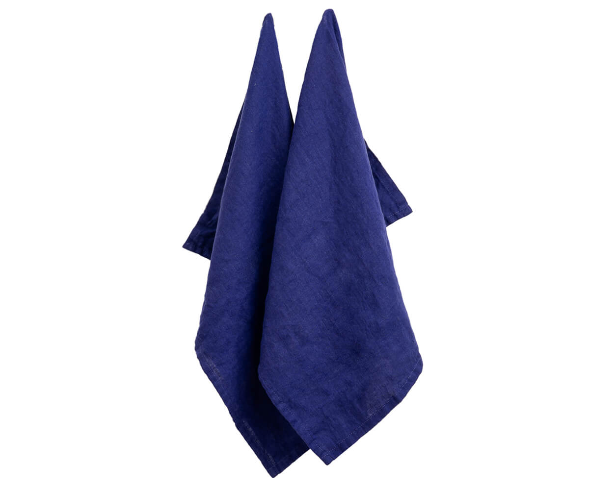 Magenta Pink Linen Dish Towels