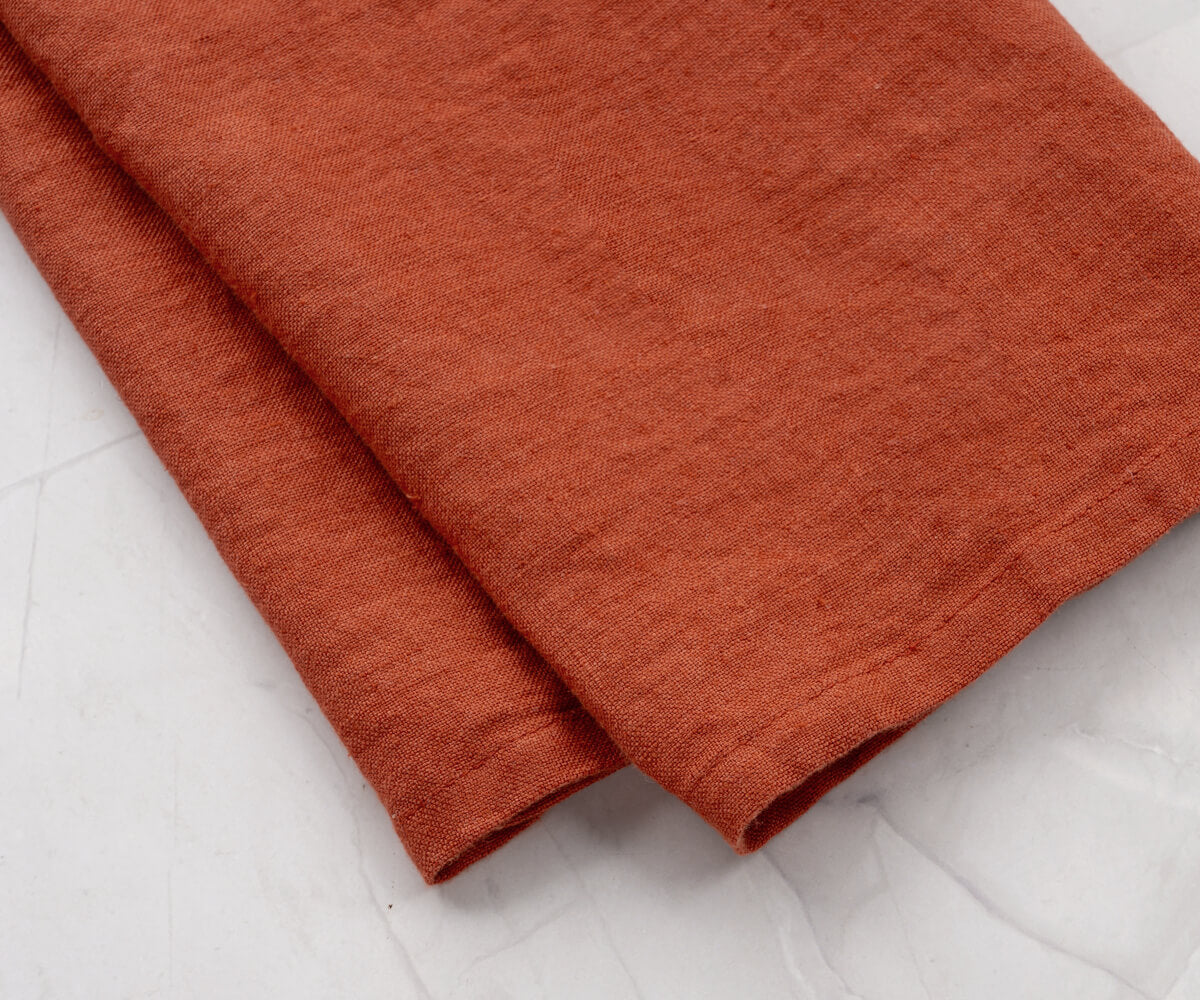 Magenta Pink Linen Dish Towels