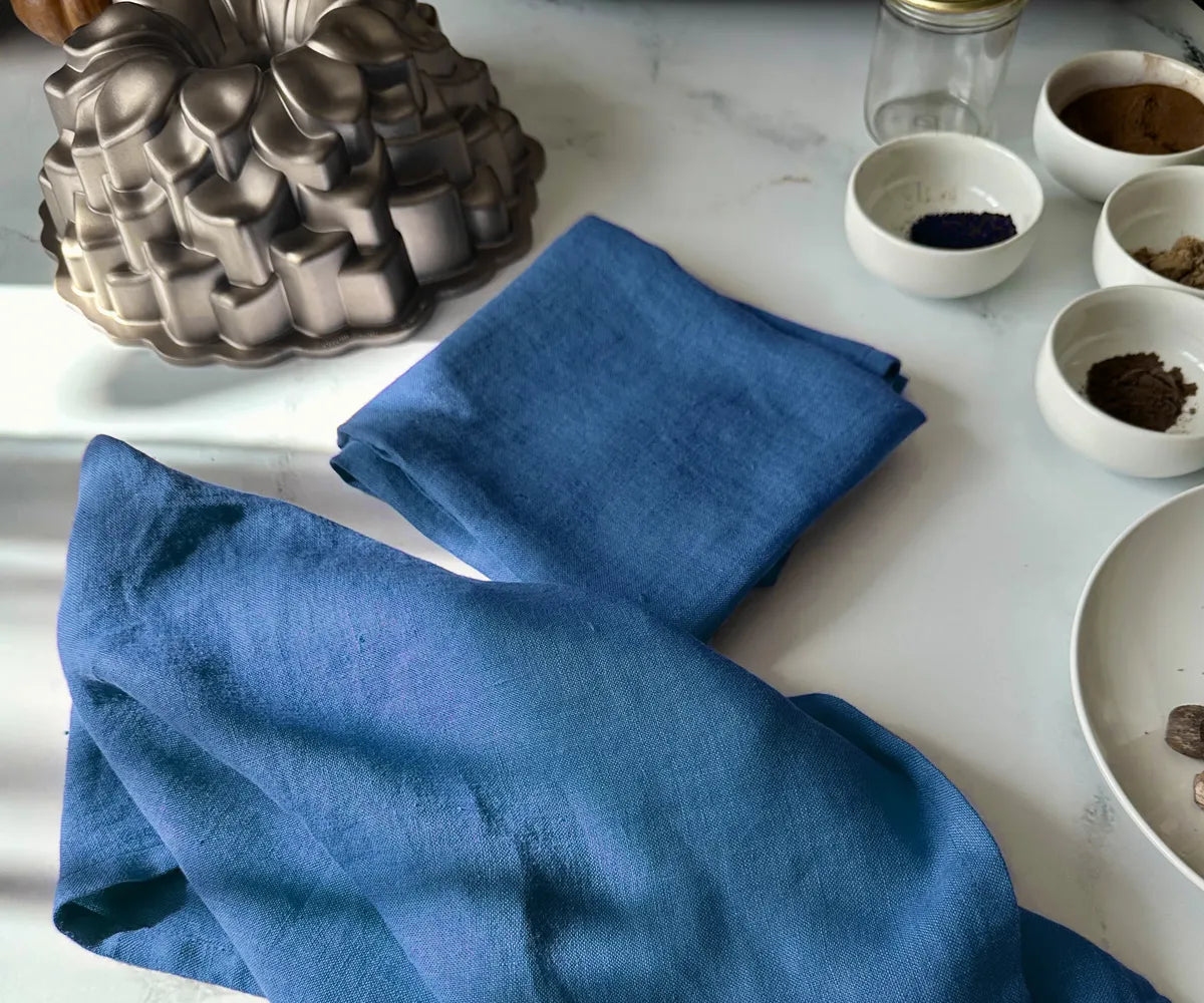Magenta Pink Linen Dish Towels