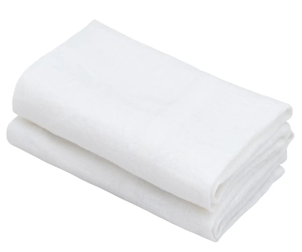 White Kitchen Towels  - Set of 2