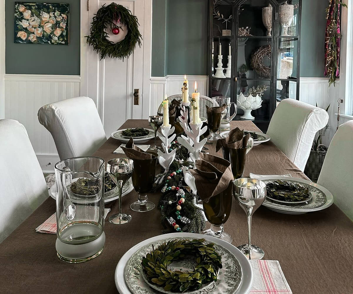 Plain Linen Rectangle Tablecloth