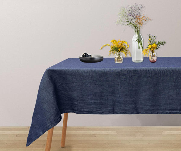 Plain Linen Rectangle Tablecloth