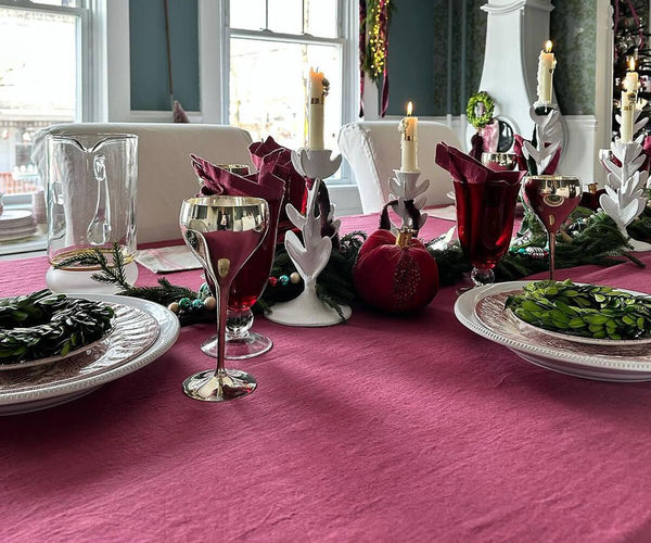 Plain Linen Rectangle Tablecloth