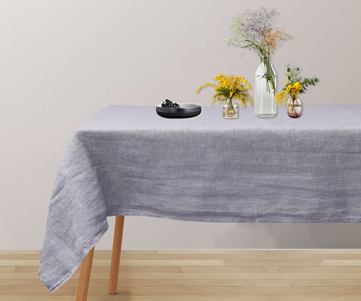 Plain Linen Rectangle Tablecloth