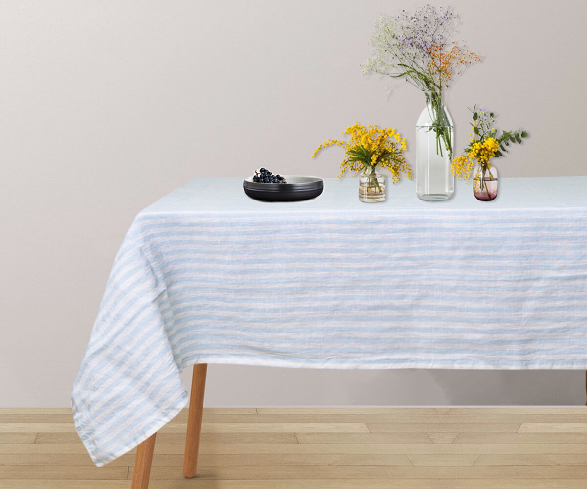 Plain Linen Rectangle Tablecloth