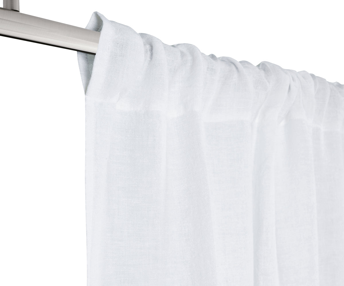 100 % Linen Curtains - White Curtains