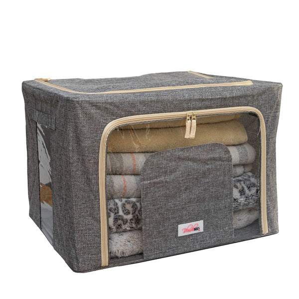 BlushBees® Collapsible Oxford Fabric Storage Boxes for Clothes/Quilts/Linen with Metal Supports