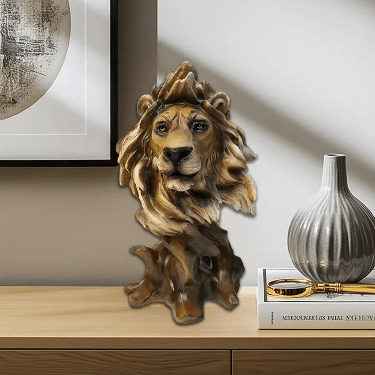 Lion Statue - Majestic Bronze Small