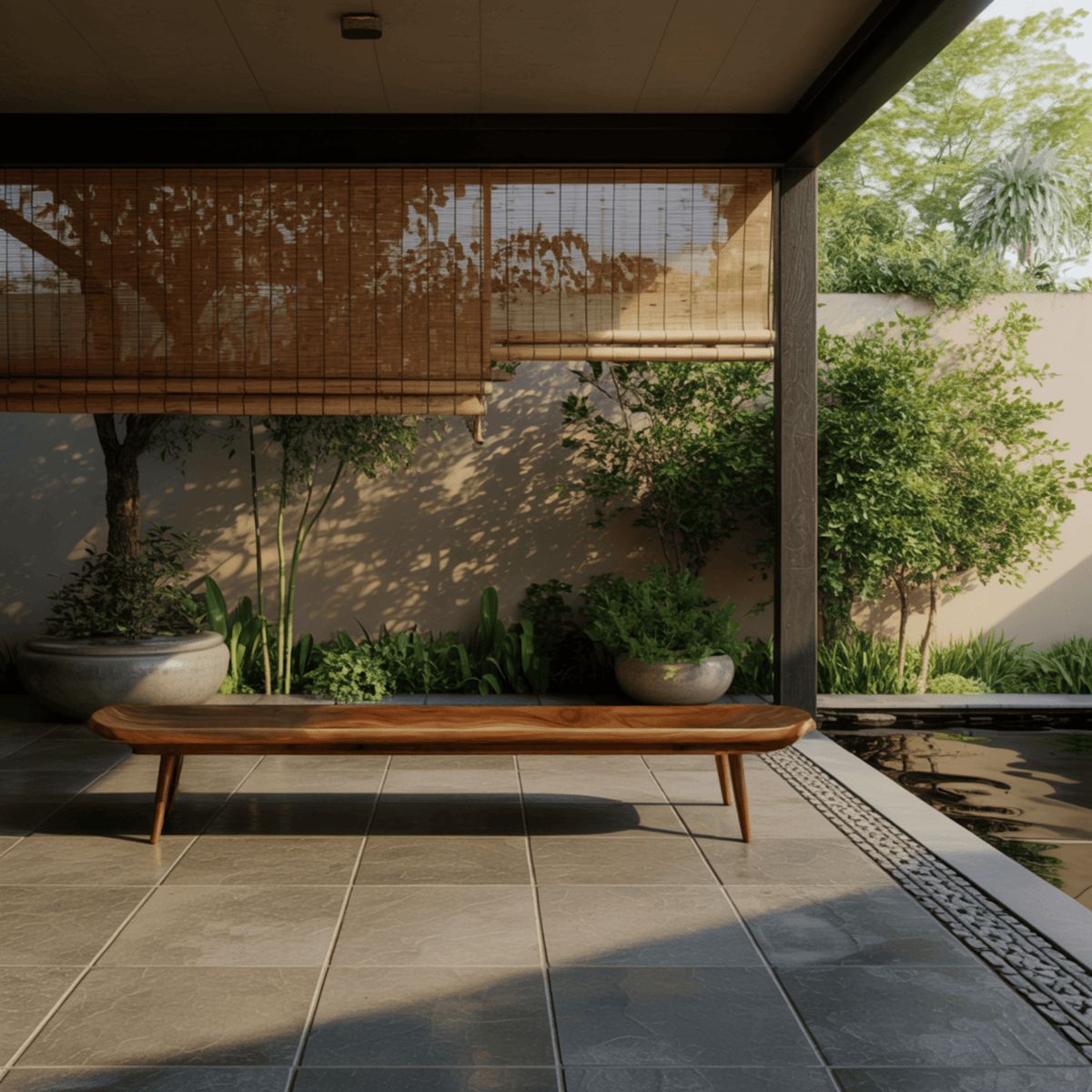 Liora Organic Modern Solid Wood Indoor Bench