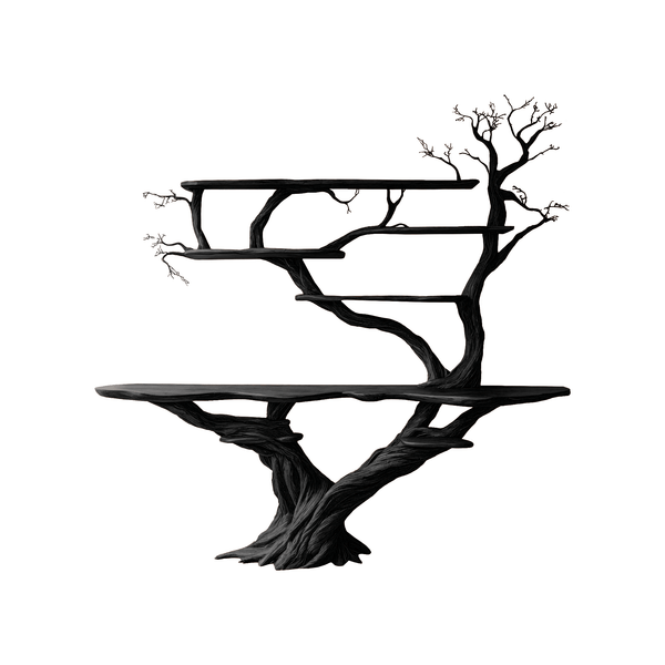 Liorath Live Edge Solid Wood Console Table with Shelves