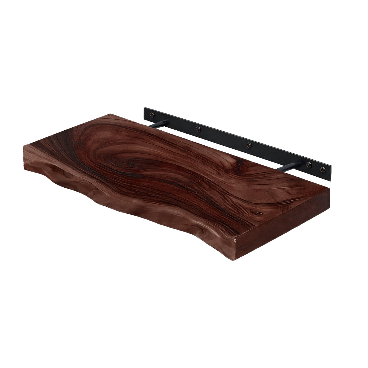 Driftedge Live Edge Solid Wood Floating Shelf