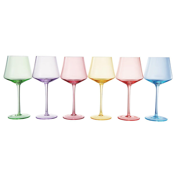 Monet Stemmed Wine Glassware, Set of 6