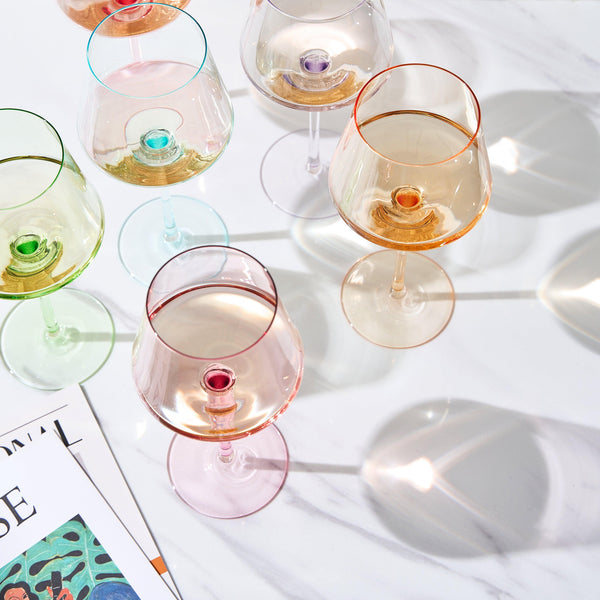 Monet Stemmed Wine Glassware, Set of 6