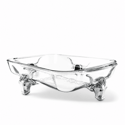 Long Horn Steer Pyrex Holder 3qt